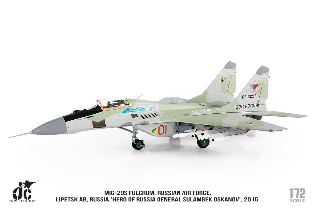 MIG-29S FULCRUM RUSSIAN AIR FORCE HERO – JC WINGS MILITARY JCW72MG29013 1/72