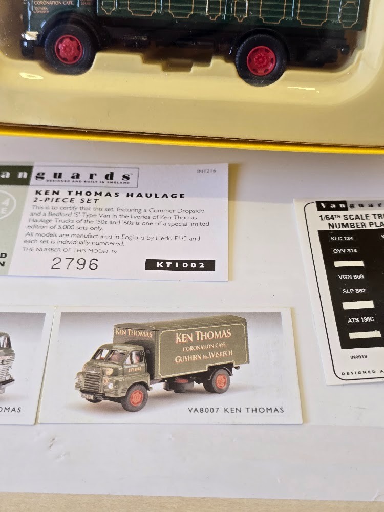 Vanguards KT1002 Ken Thomas Haulage Trucks 1950s 60s 1:64 Ltd Edition