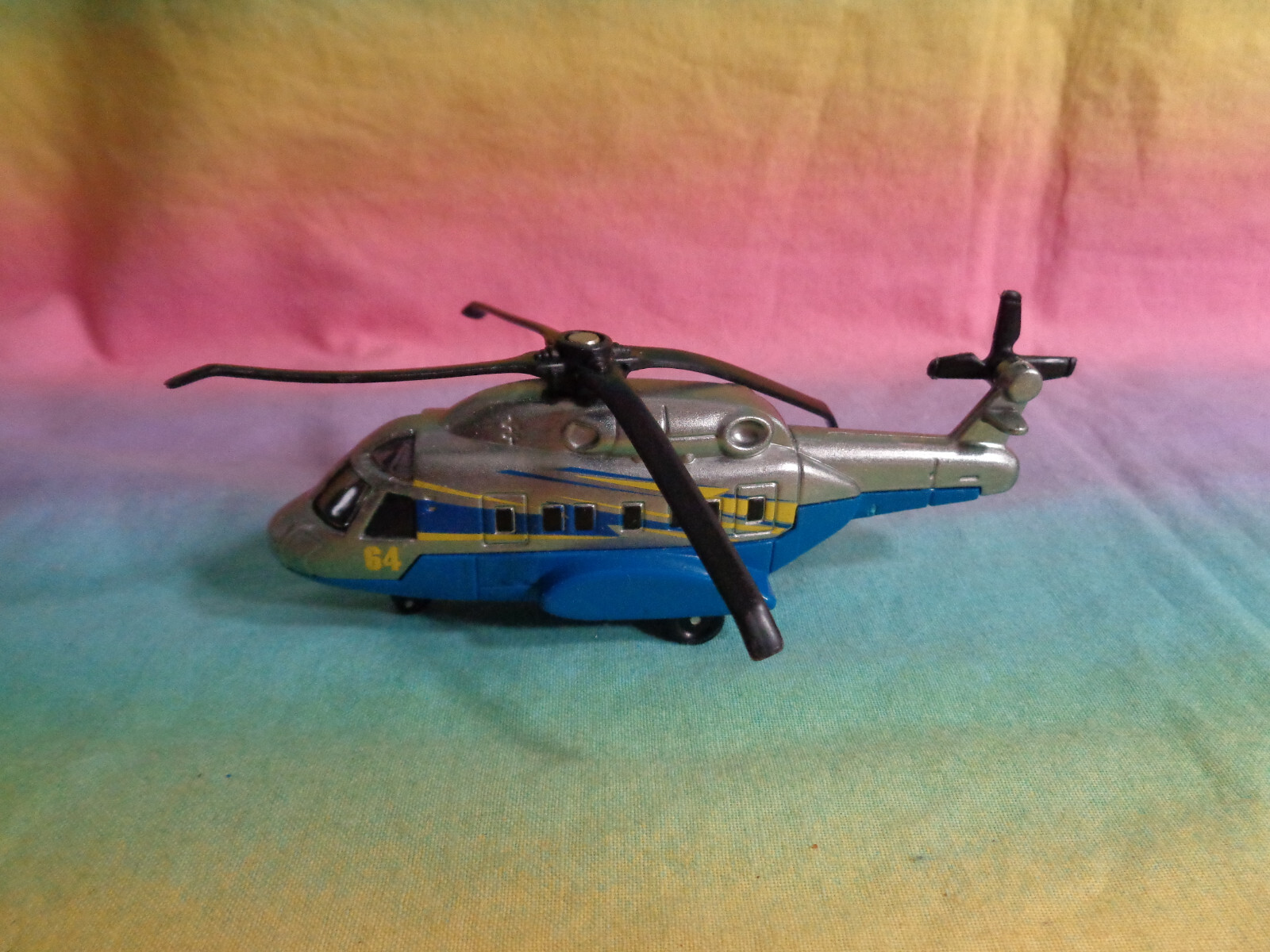 Matchbox Mattel 2003 Mission Chopper Helicopter Blue Silver – AS IS