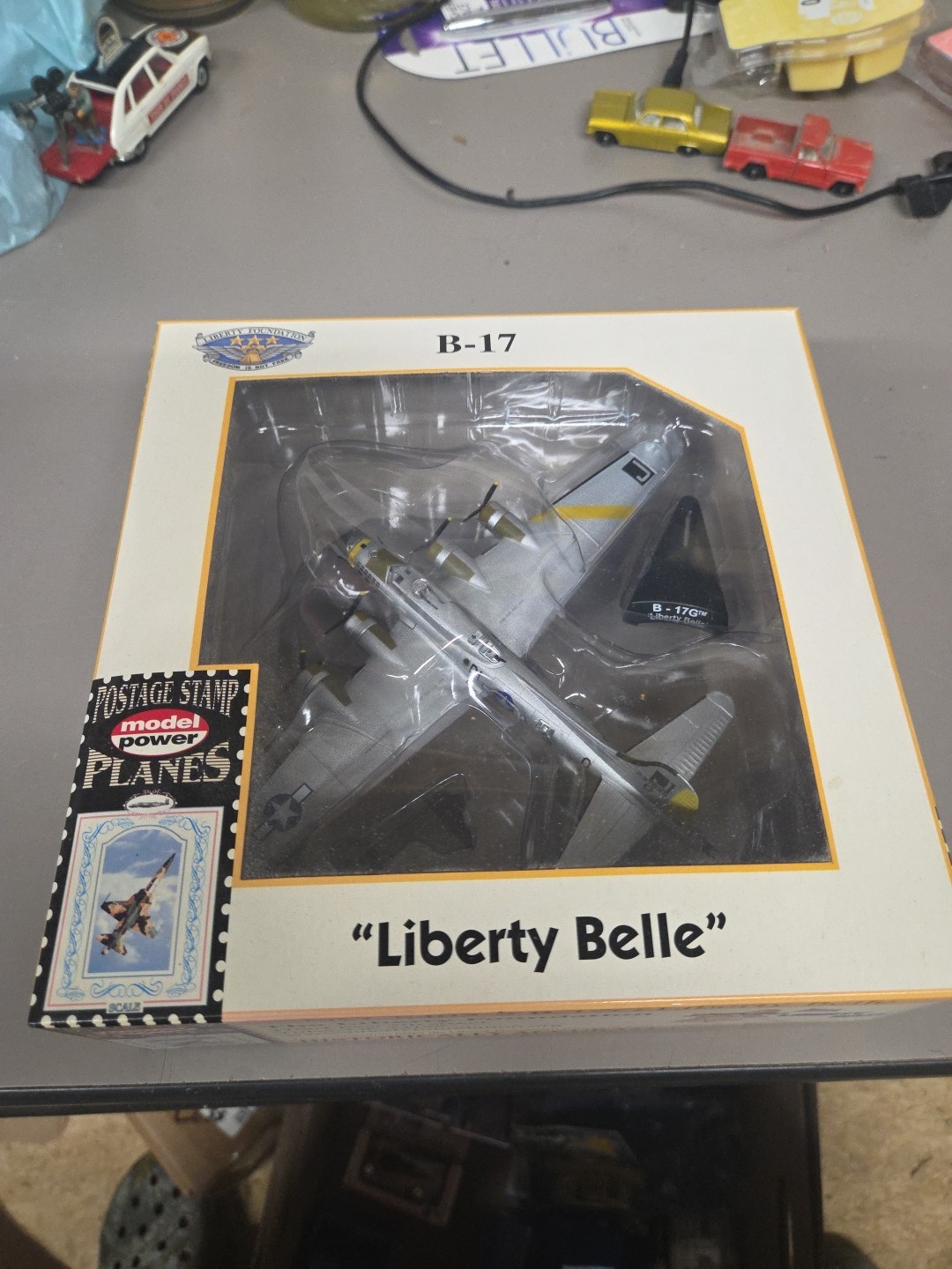 Model Power Postage Stamp Planes Die-Cast Liberty Belle” B-17 Brand New In Box