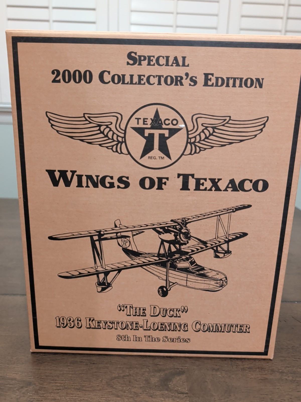Vintage Toy 8th Series WINGS OF TEXACO 1936 KEYSTONE-LOENING COMMUTER AIRPLANE