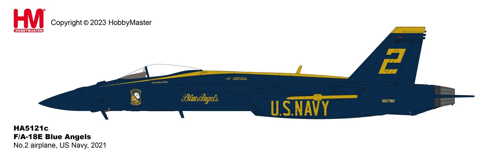 Hobby Master 1/72 F/A-18E Super Hornet USN Blue Angels #2, 2021 HA5121C