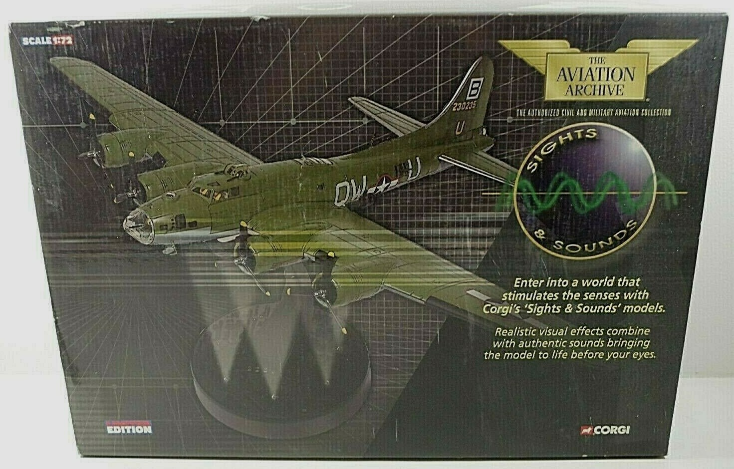 CORGI AVIATION ARCHIVE BOEING B-17F THE ZOOT SUITERS AIRPLANE L.E. MIB 1:72