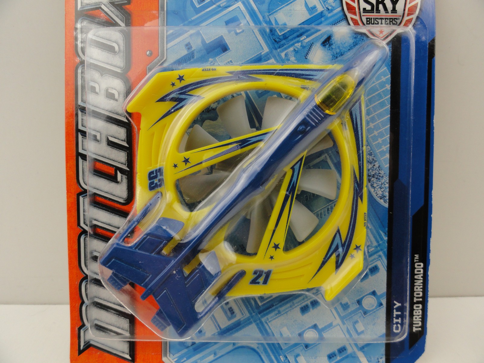 2012 Matchbox Sky Busters City Turbo Tornado (Blue/Yellow)