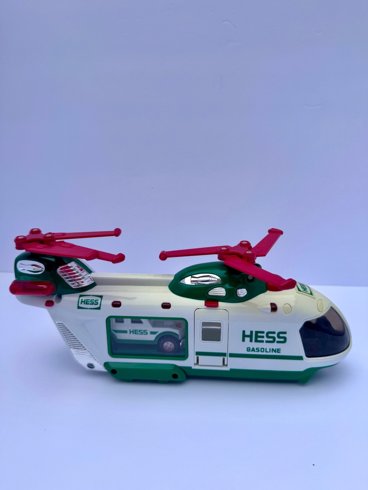 2001 Hess Toy Truck Helicopter with Cruiser Lights & Sounds – MISSING MOTORCYCLE