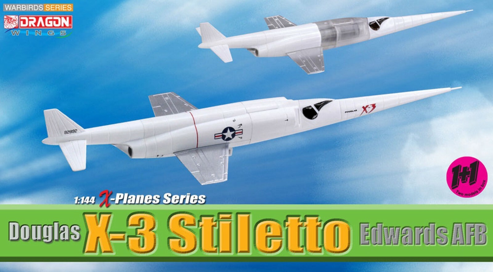 1/144 Douglas X-3 Stiletto (2 Models) Dragon Wings #51028 Factory Sealed MISB