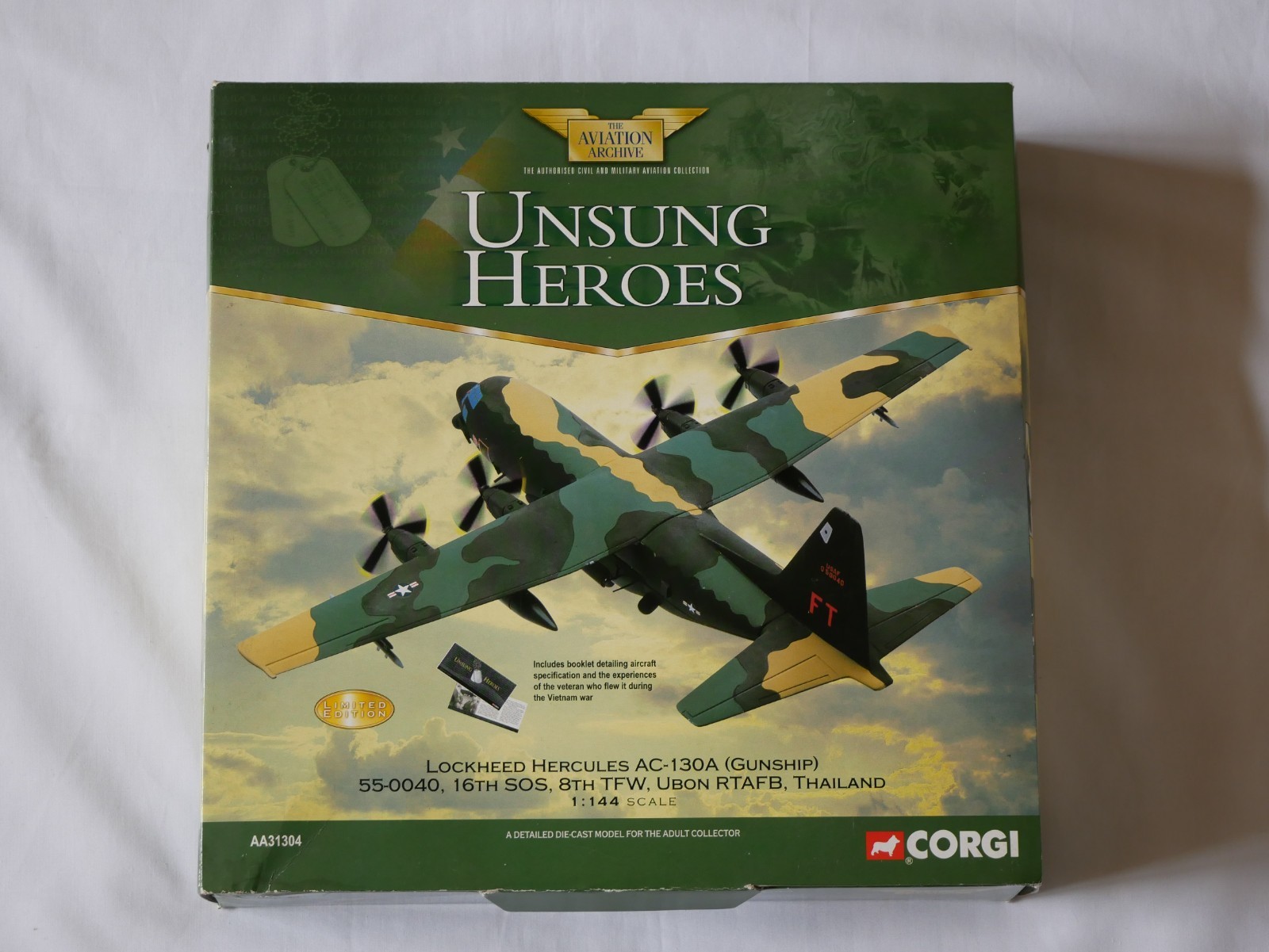 Corgi Lockheed Hercules AC-130 (Gunship) 16th SOS 8th TFW Ubon RTFB Thailand