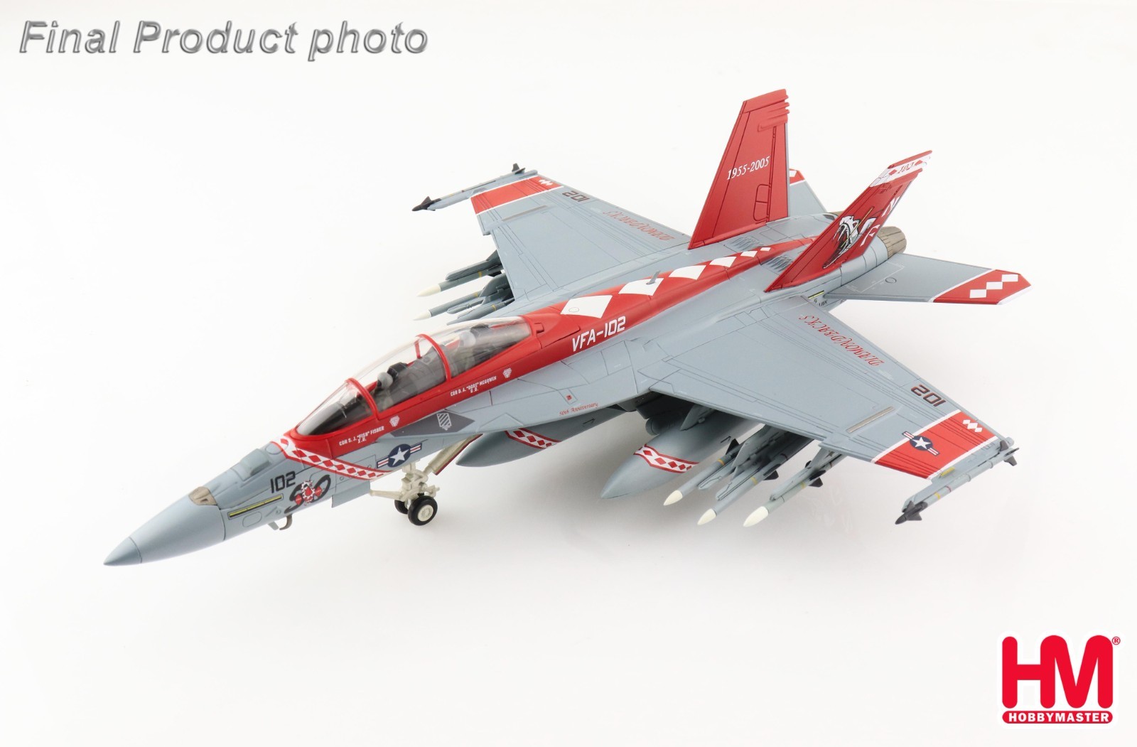Hobbymaster 1:72 Boeing F/A-18F Super Hornet USN VFA-102 Diamondback 50th HA5132