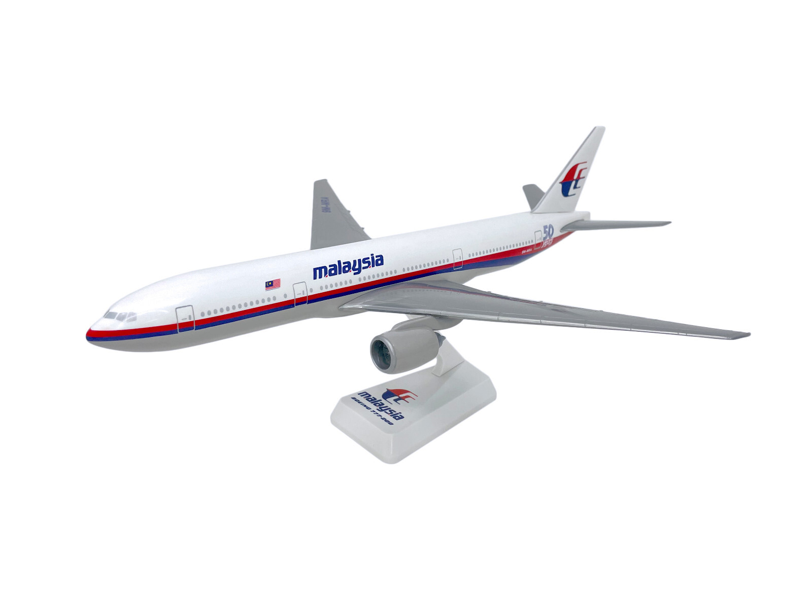 Flight Miniatures Malaysia 50th Anniversary. 777-200 1:200 Scale Model Airplane