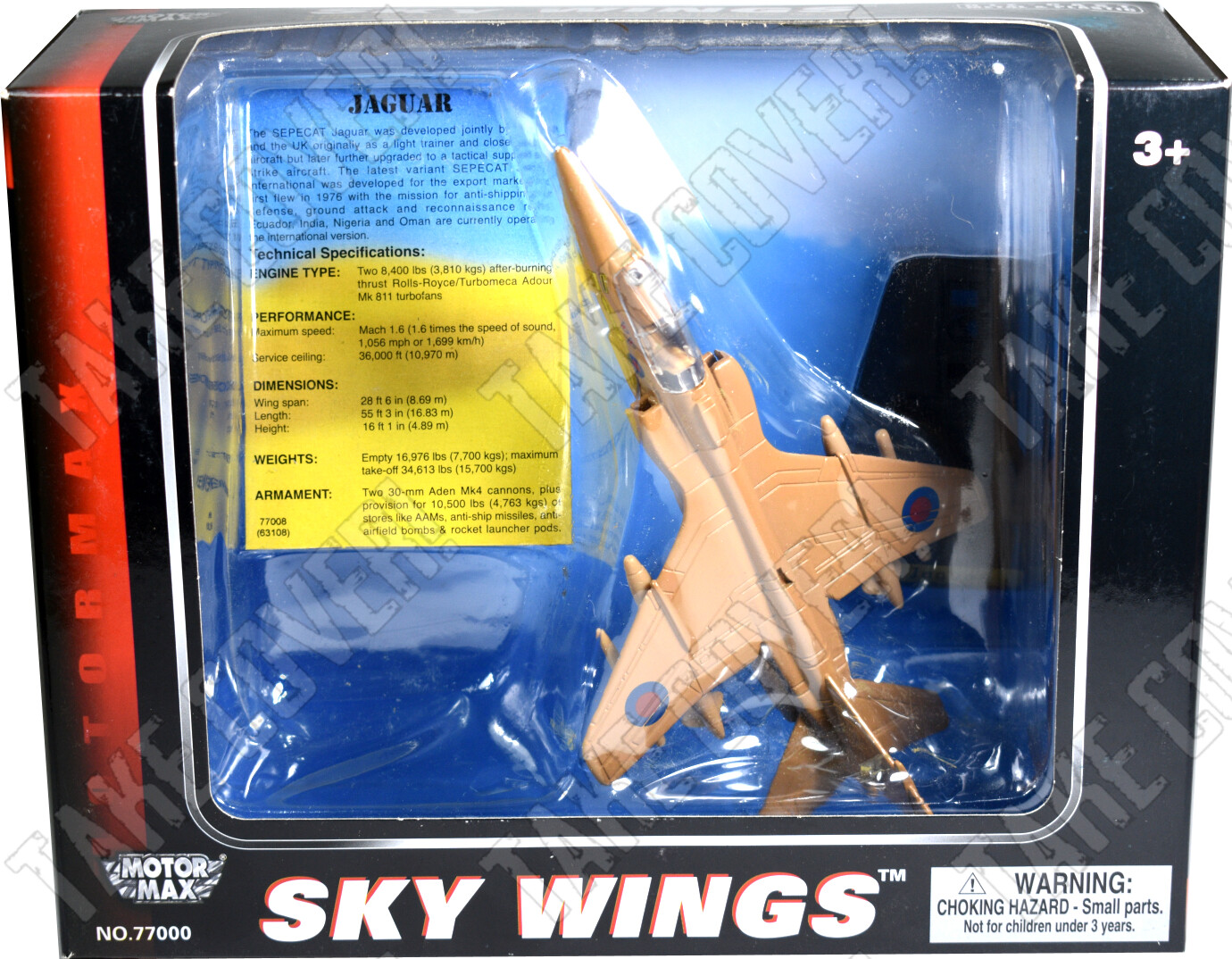 Motormax Skywings – Jaguar – Diecast Attack Jet RAF Gulf War Aircraft Toy
