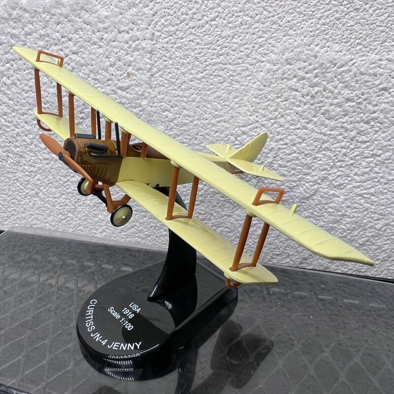1:100 Alloy Diecast Military Model 1916 USA CURTISS JN-4 JENNY Biplane Aircraft