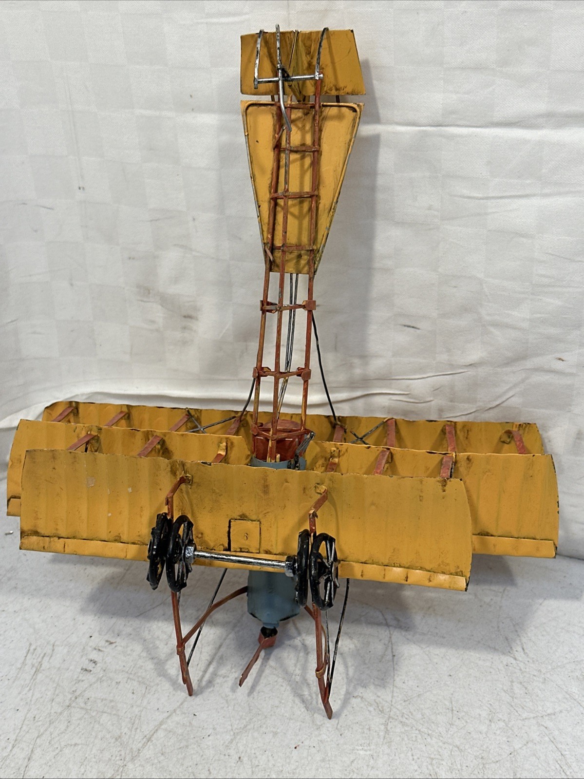 Metal Avro Triplane 12” by 11.25” Model Airplane