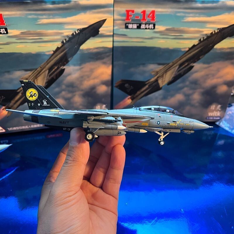 1:100 F-14D Tomcat Bomb Cat Squadron VF31 Fighter Model Diecast MilitaryAircraft