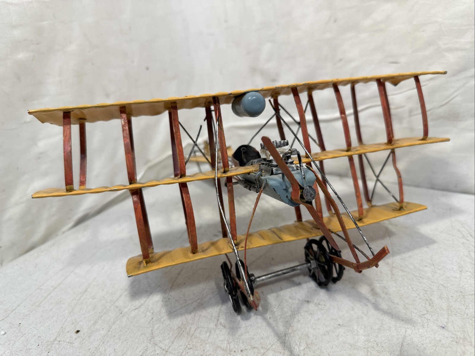 Metal Avro Triplane 12” by 11.25” Model Airplane