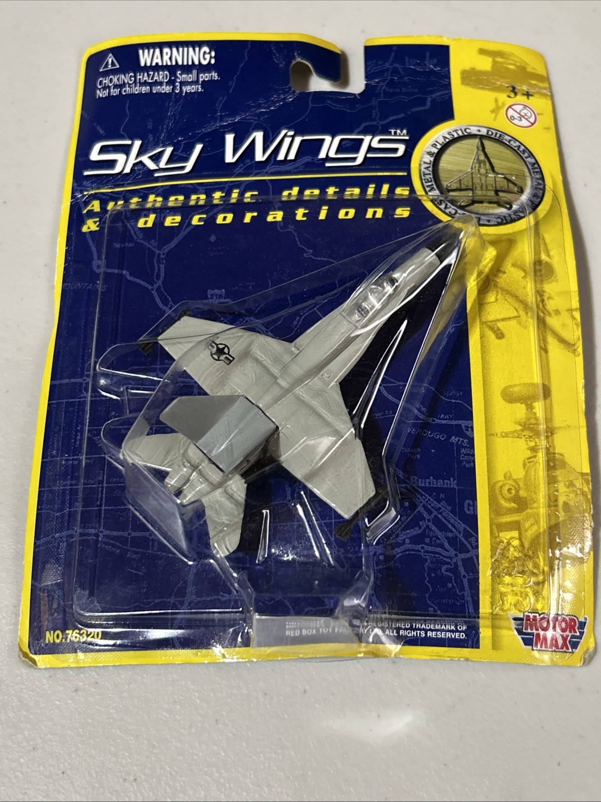 Motormax Diecast Sky Wings F/A 18 Hornet Fighter Jet HL AF 78001 NIB