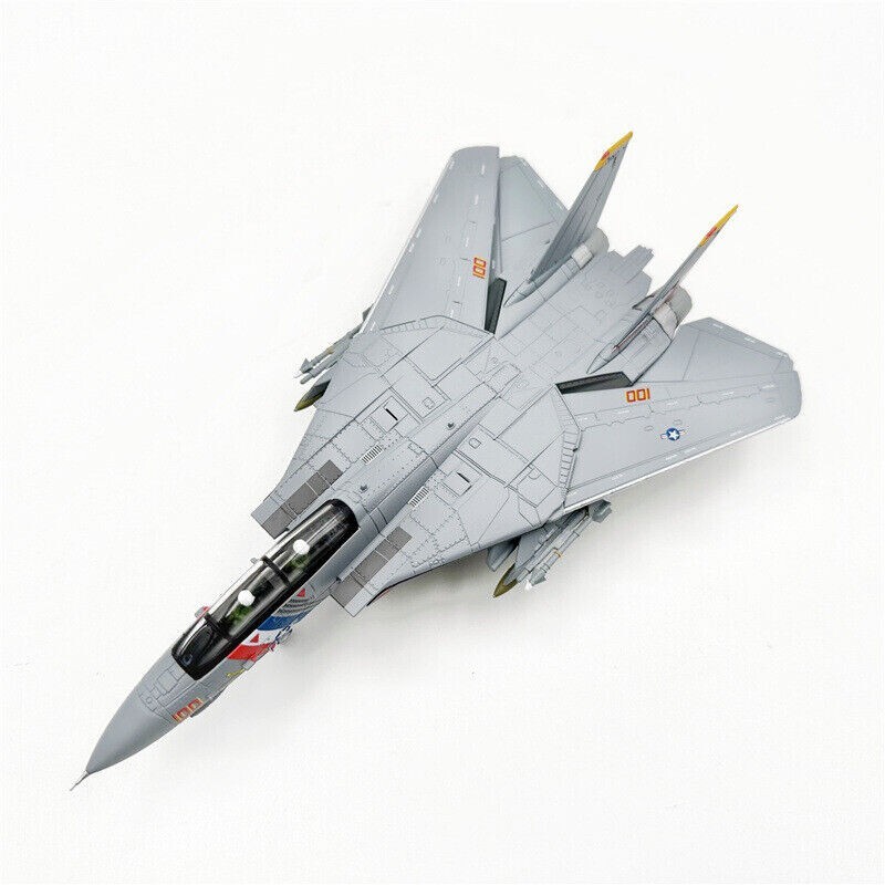 1:100 F-14D Bounty Hunter Squadron VF-2 Fighter Model Diecast Military Aircraft