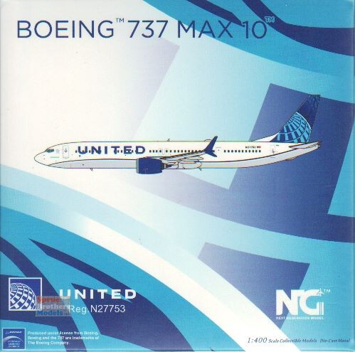 NGM90001 1:400 NG Model United Airlines B737 Max10 Reg #N27753