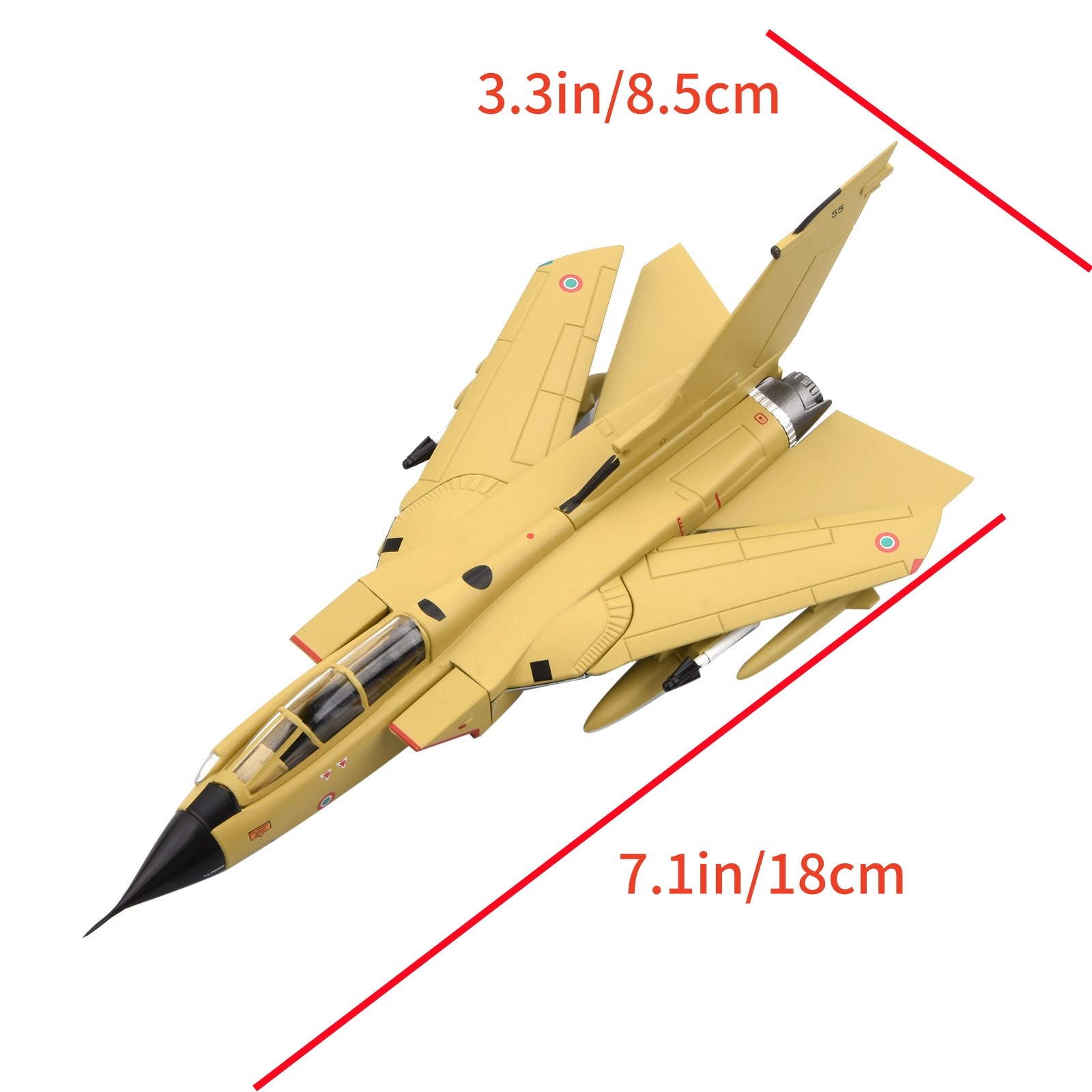 For Panavia Tornado Fighter Jet 1:100 Detailed Alloy Model /w Stand Collectible