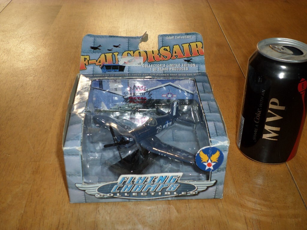 [WW#2] USA, F-4U CORSAIR FIGHTER PLANE, [FLYING CHAMPS BRAND], DIECAST TOY, VINT