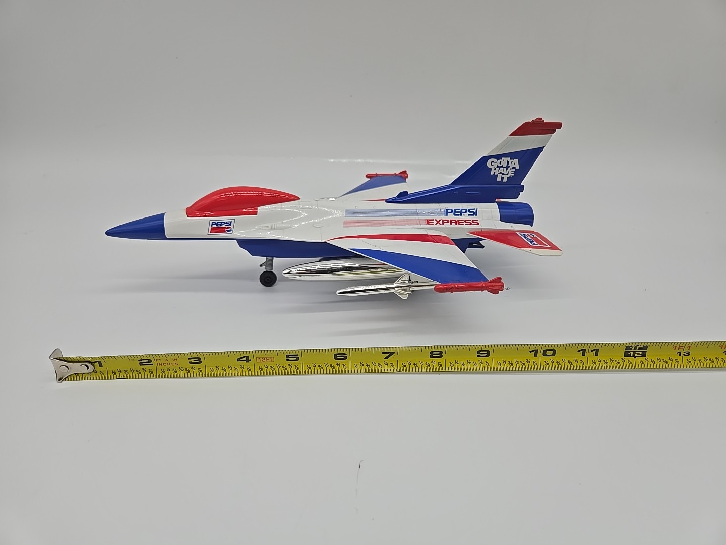 1994 LIBERTY CLASSICS PROMO “PEPSI EXPRESS” JET FALCON FIGHTER RED WHITE & BLUE!