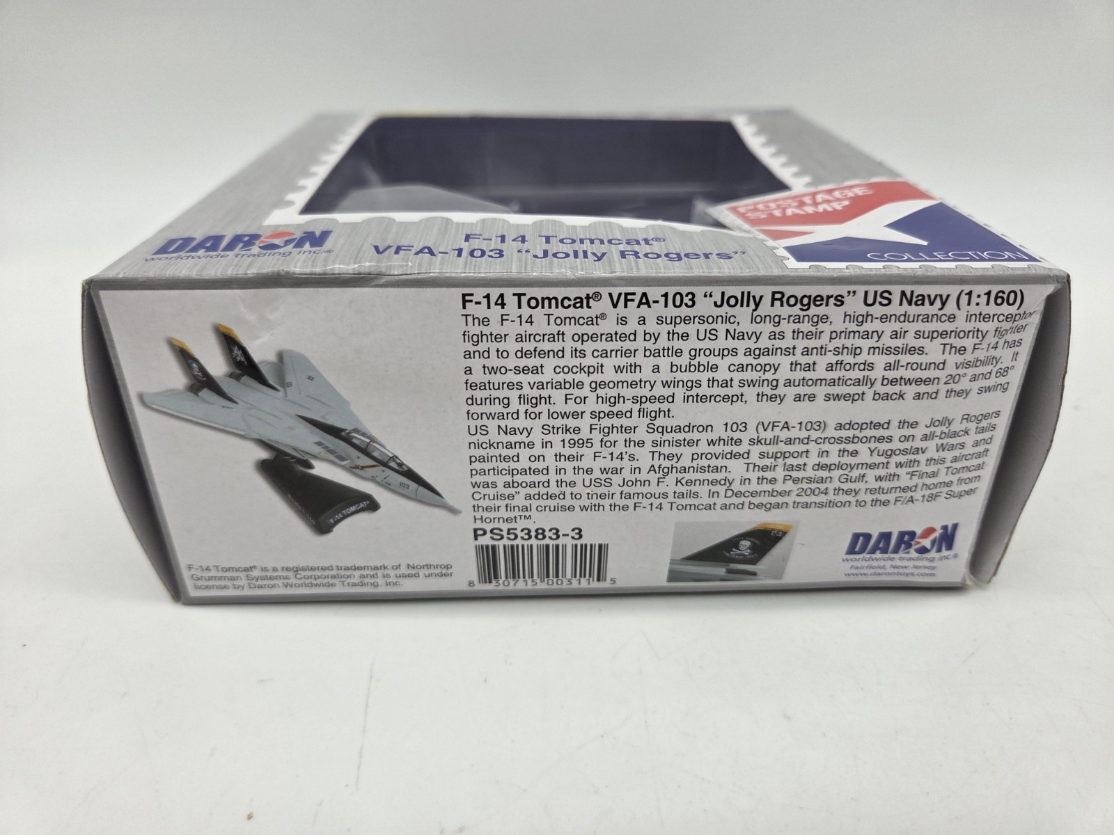 1:160 F-14 Tomcat VFA-103 Jly Rogers Fighter Diecast by Daron Stamp PS5383-3 NEW