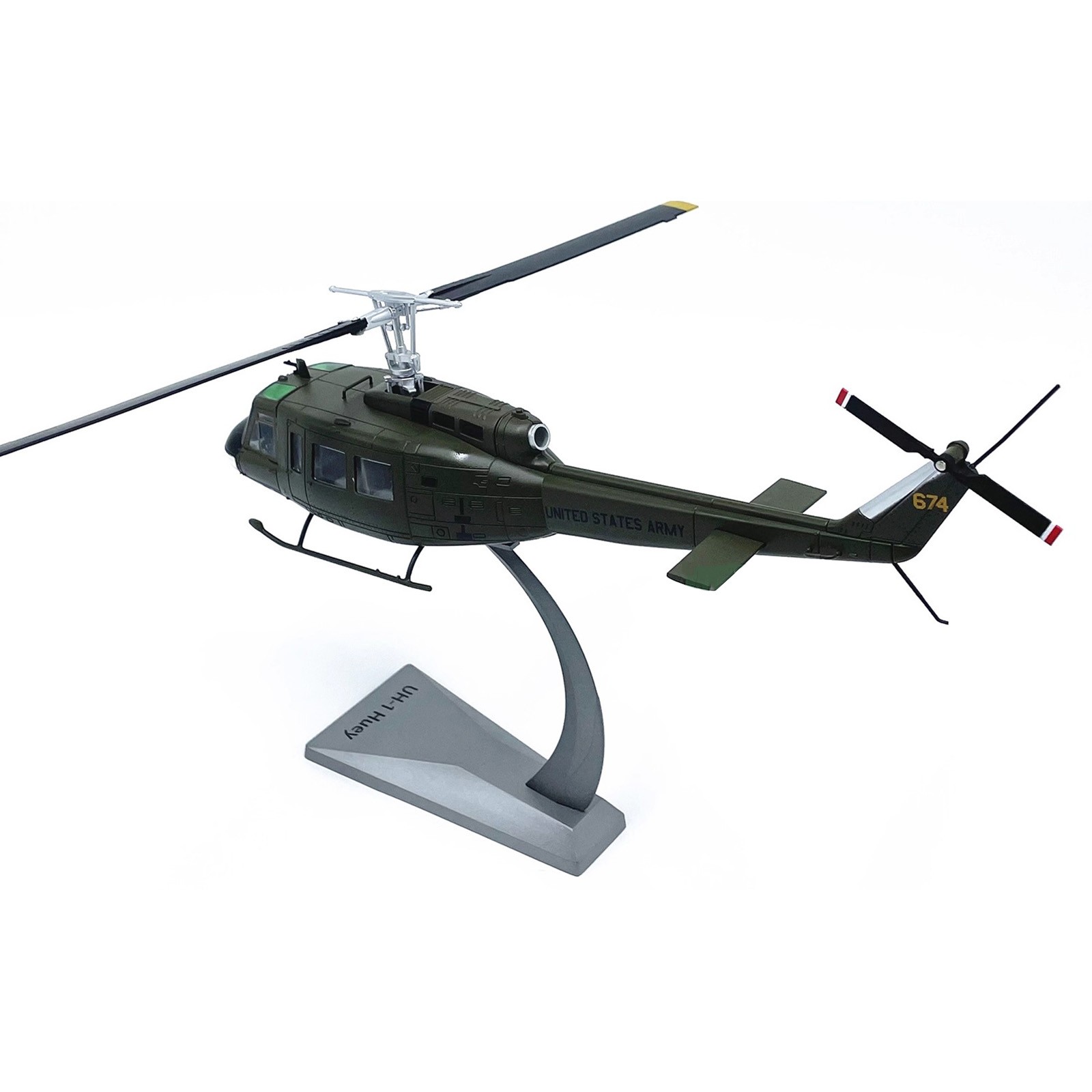 Professional 1:48 UH-1 Iroquois Helicopter Model Alloy Construction Display