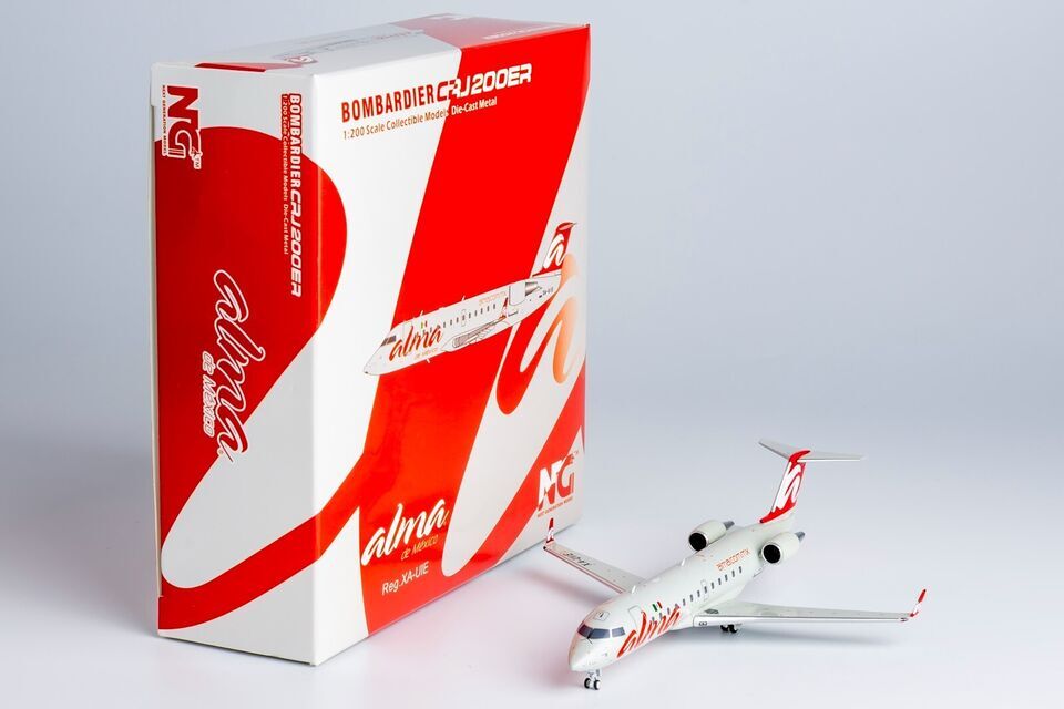 1:200 NG Model ALMA de México Bombardier CRJ200ER Airplane Diecast Plane Model