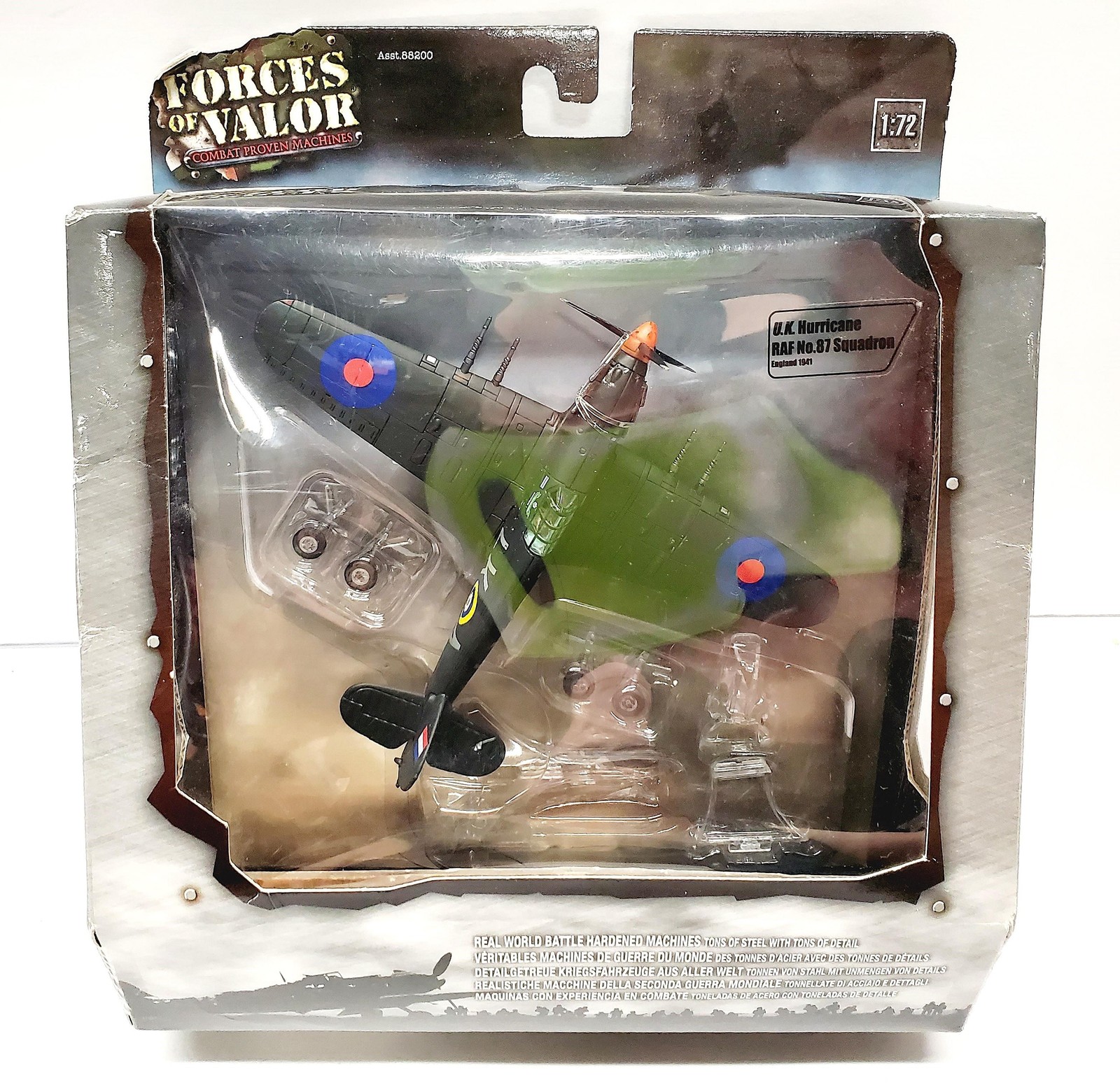 Forces Of Valor UK Hurricane RAF No.87 Squadron 1:72 Diecast Plane Multi-Color