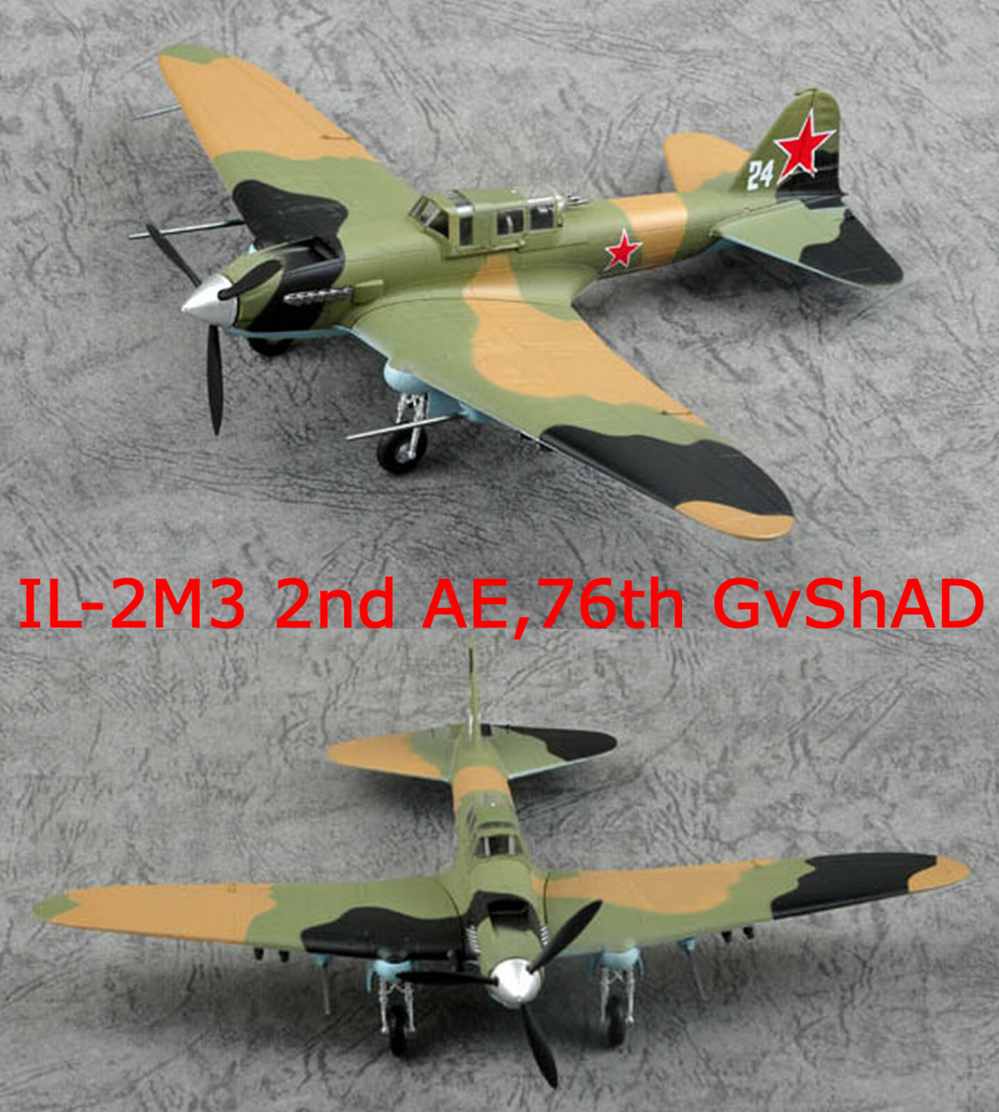 Easy Model 1/72 Soviet IL-2M3 “White 24” 2nd AE,Plast Fighter Model #36412