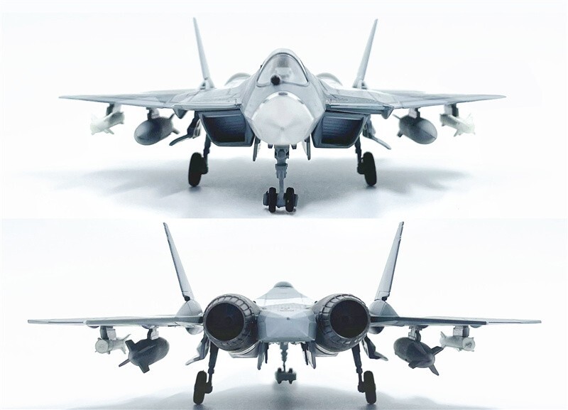 Wltk Russia Sukhoi Su-57 Felon Stealth Fighter Camouflage 1/100 Diecast Model