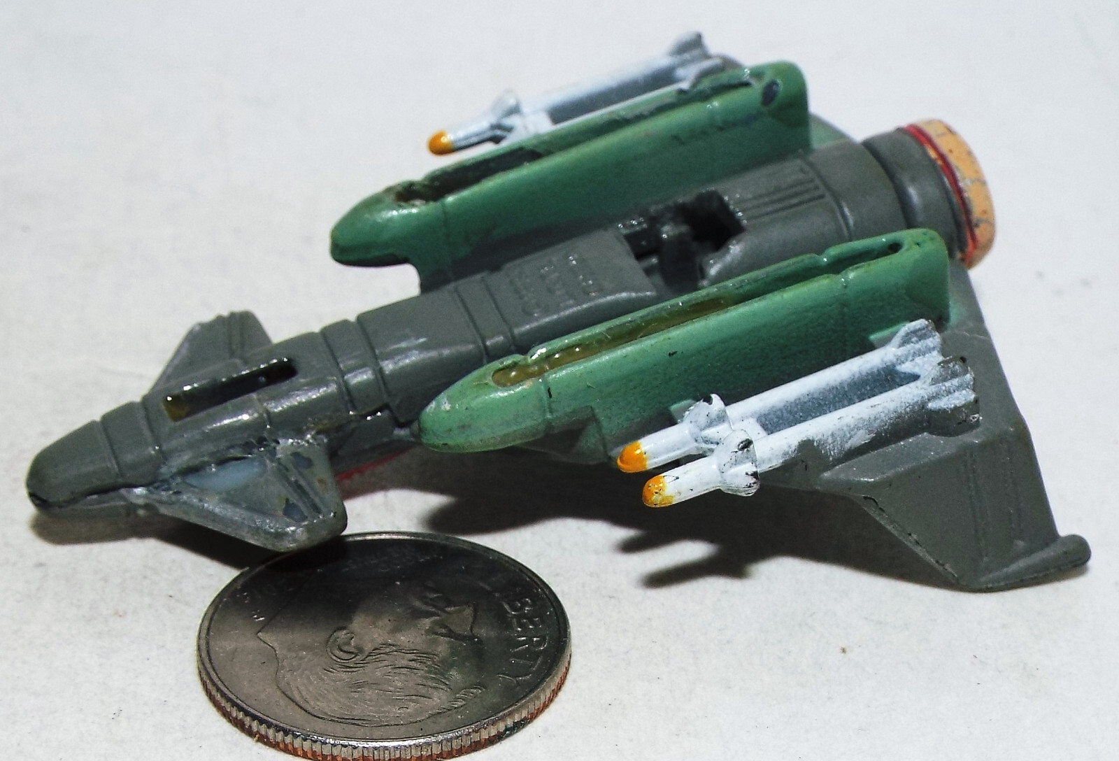 Small Micro Machine ZX-300 Sky Shark Jet Aircraft in Gray