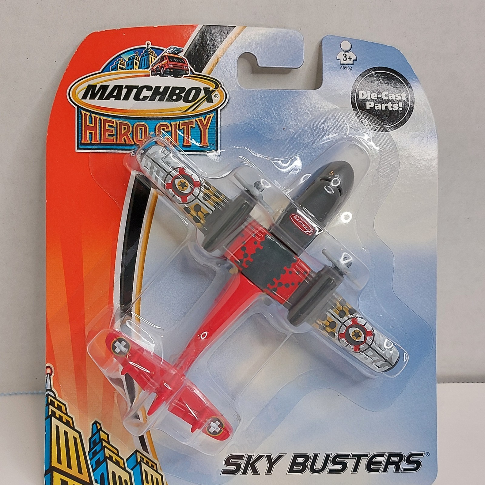Matchbox Hero City Sky Busters Rescue Plane Die-Cast Aircraft Mattel New 2003