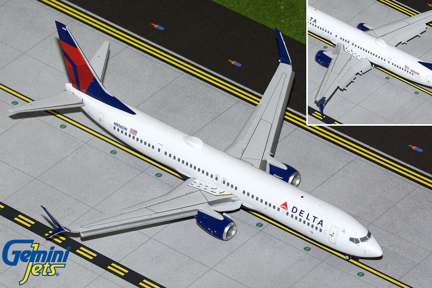 Delta Boeing 737-900ER Flaps Down N856DN Gemini Jets G2DAL1115F Scale 1:200