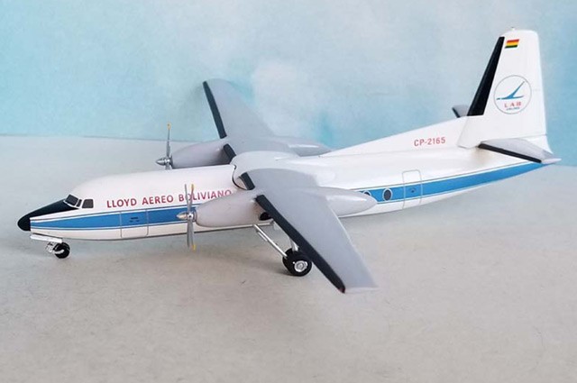 WM211239 AeroClassics F27 Friendship 1/200 Model CP-2165 LAB Bolivian Airlines