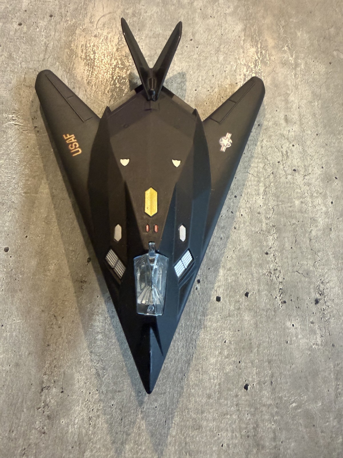 Toy USAF United States Air Force F-117A Stealth Black NIGHT HAWK Pullback Works
