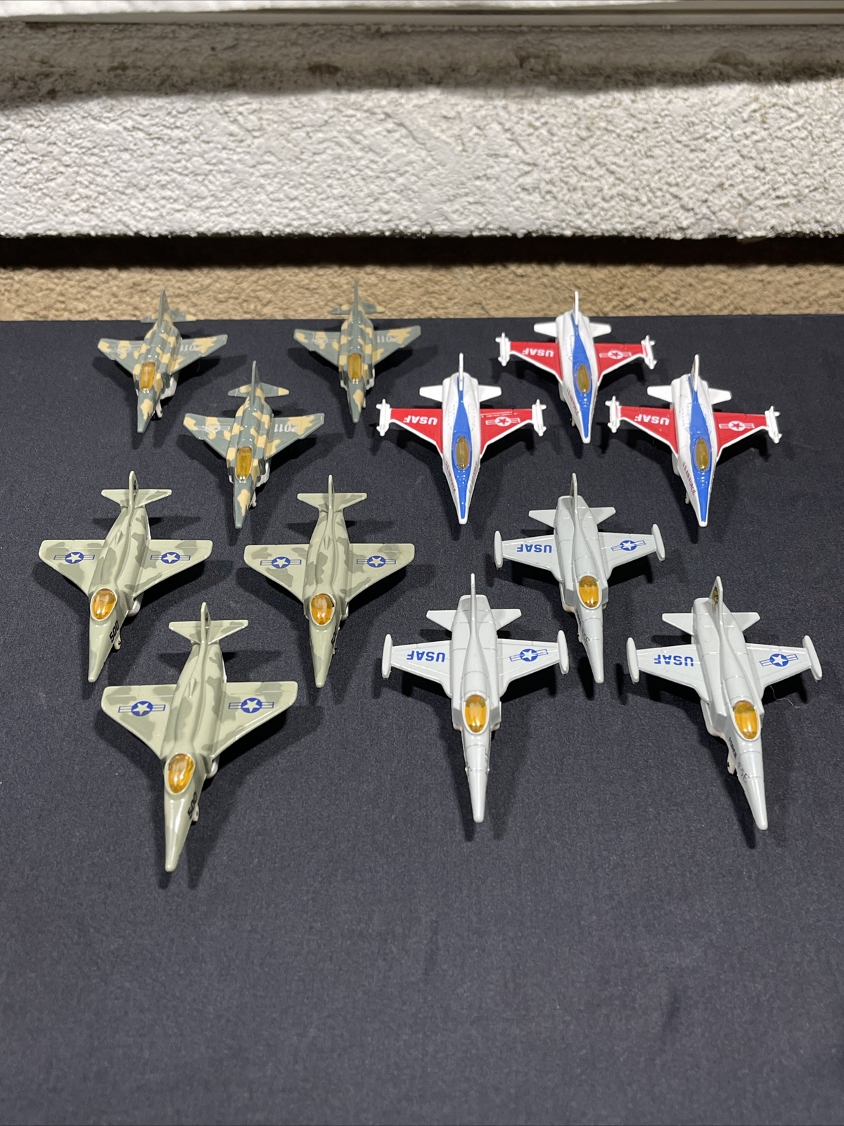 Dyna Diecast U.S AIR FORCE F-16, A-4F Skyhawk, A-4E J Phantom 111 & F-5A Lot 12