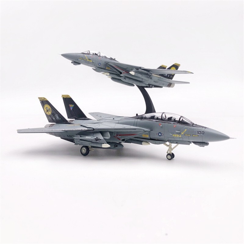 1:100 F-14D Tomcat Bomb Cat Squadron VF31 Fighter Model Diecast MilitaryAircraft