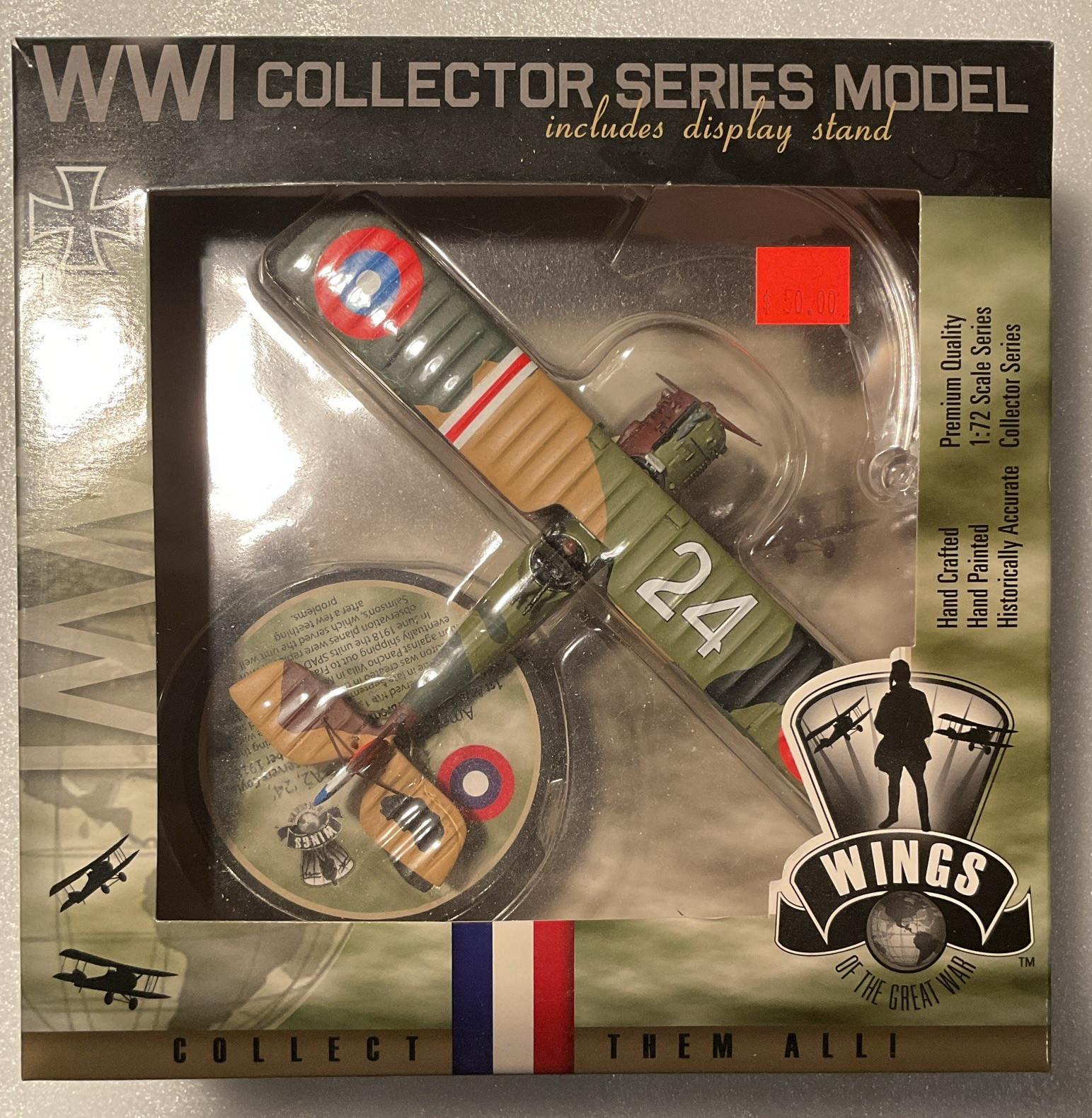 Wings of the Great War 1:72 American Salmson 2-A2 WWI w/ Stand WW11301