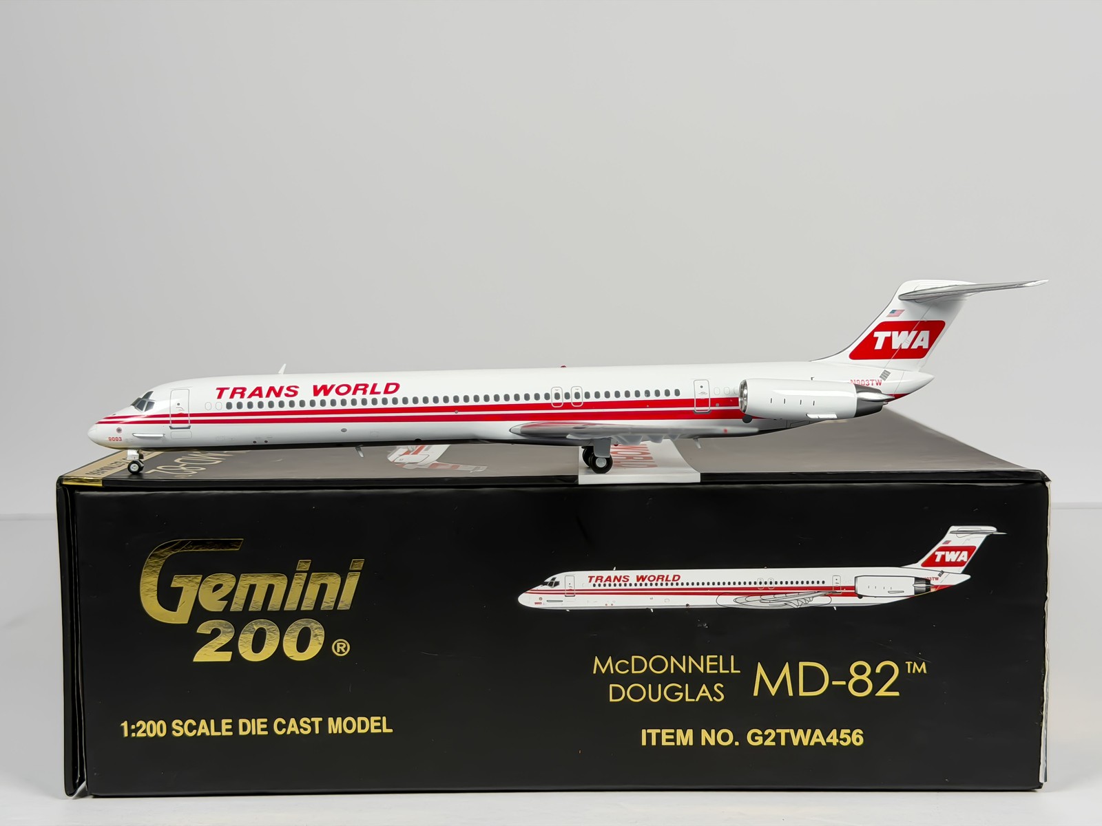 Trans World Airlines (TWA) McDonnell Douglas MD-82 1:200 Gemini Jets N903TW
