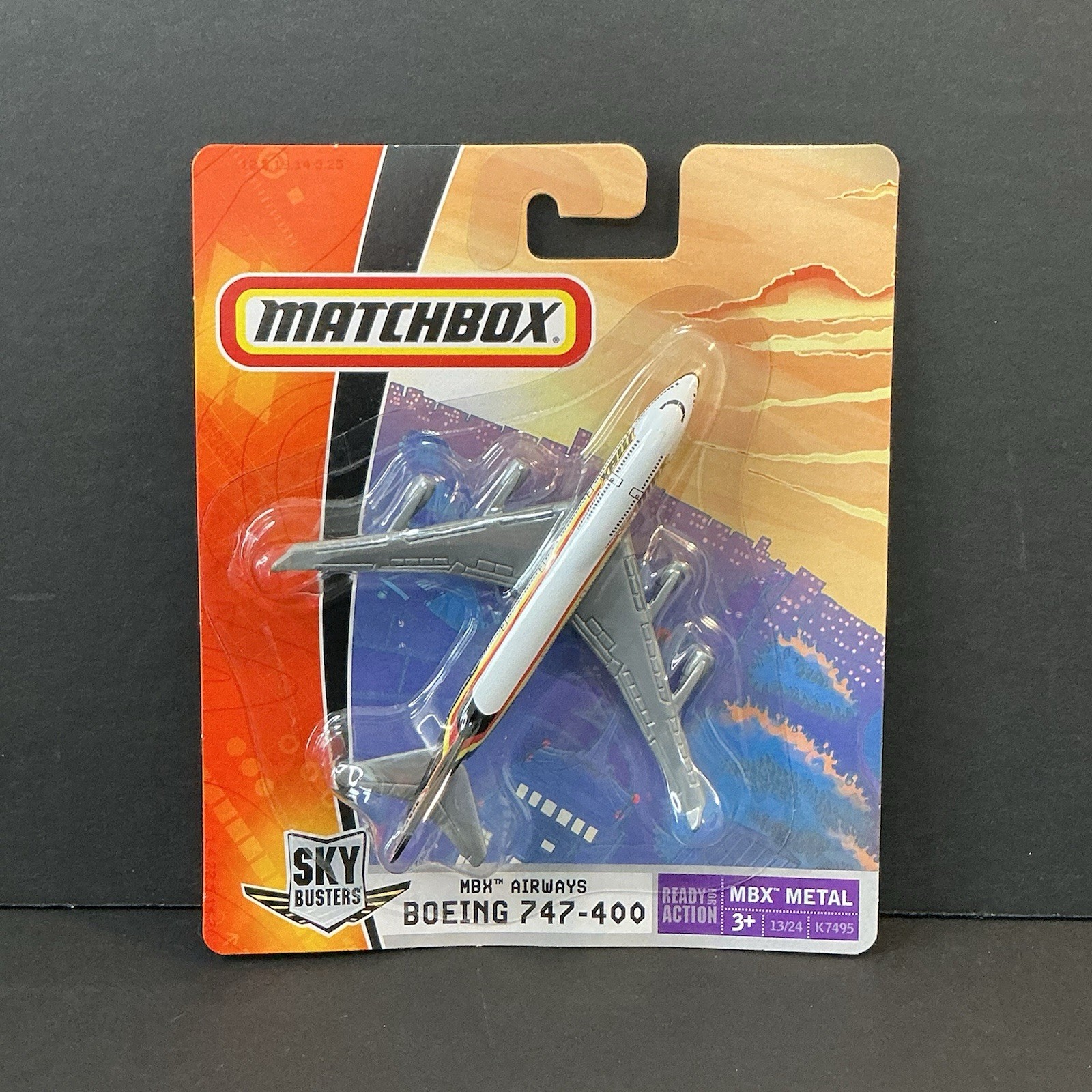 MATCHBOX 2007 SKY BUSTERS MBX AIRWAYS BOEING 747-400 13/24 K7495 MBX Metal