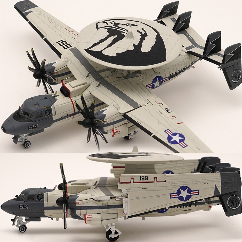 1/144 S14 E-2C AWACS E2 VAW-120 USS George Bush Aircraft Carrier Alloy Finished