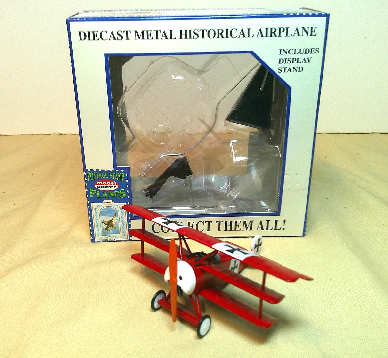Model Power Postage Stamp Planes Series C 5349 Fokker DR.1 triplane Red Baron