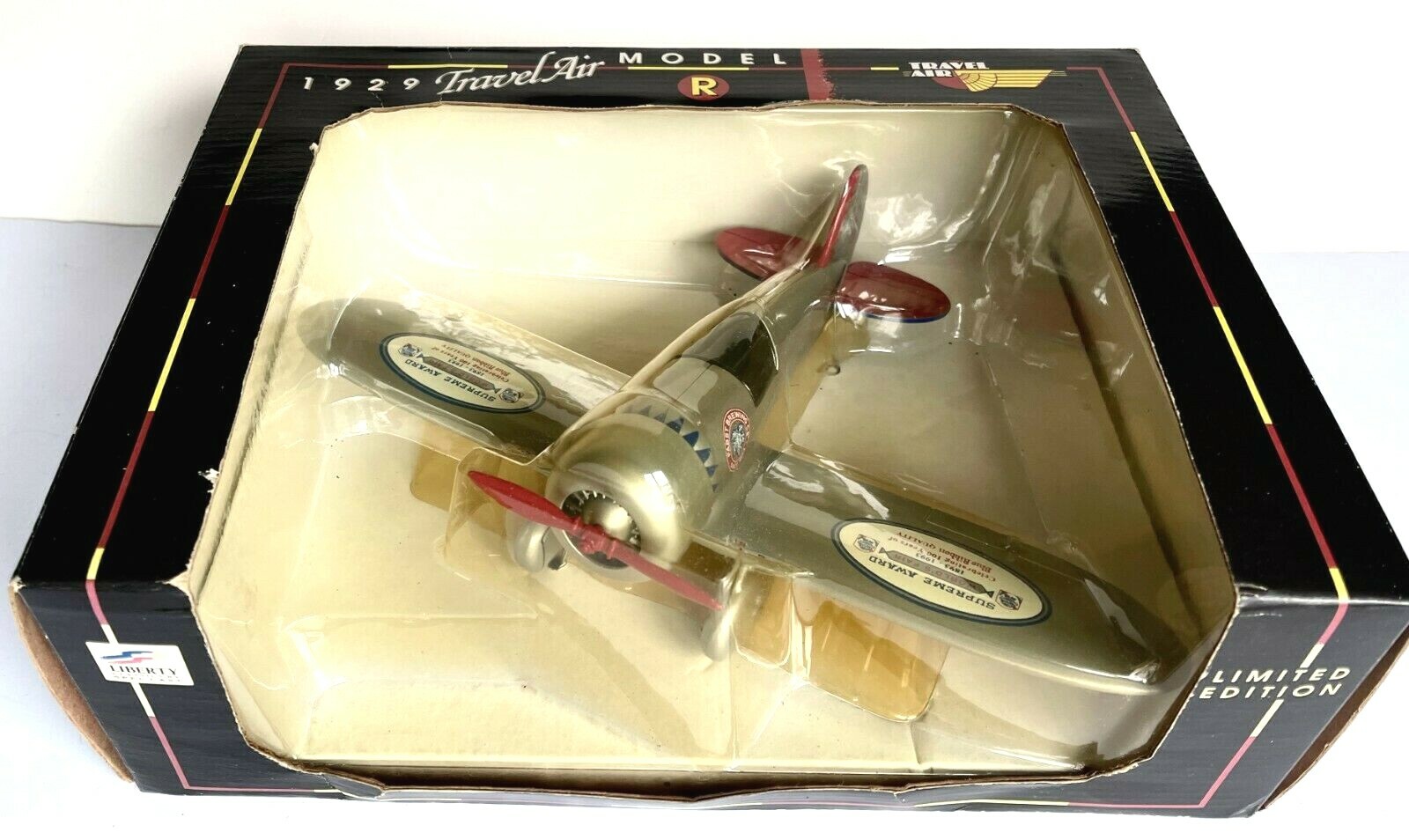 NEW LIBERTY 1929 MODEL R TRAVEL AIRPLANE LIMITED EDITION DIE CAST METAL BANK