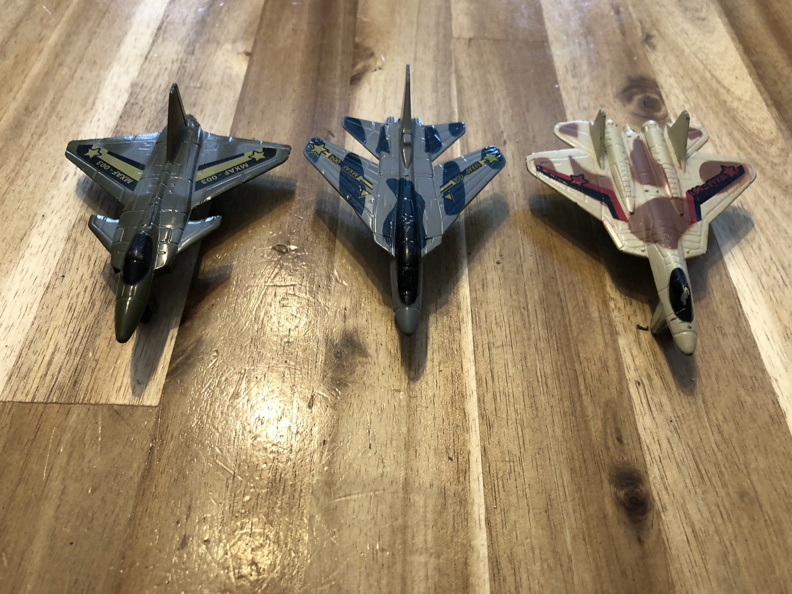Motor Max Fighter Jet Diecast Metal Plane Lot of 3 Military Camouflage
