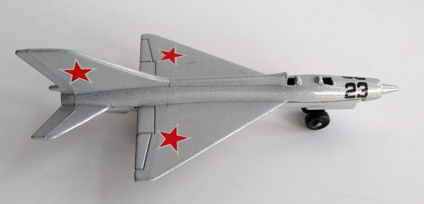 1973 Matchbox Sky Busters #23 Fighter Jet MIG 21 SB6 Military Airplane Silver