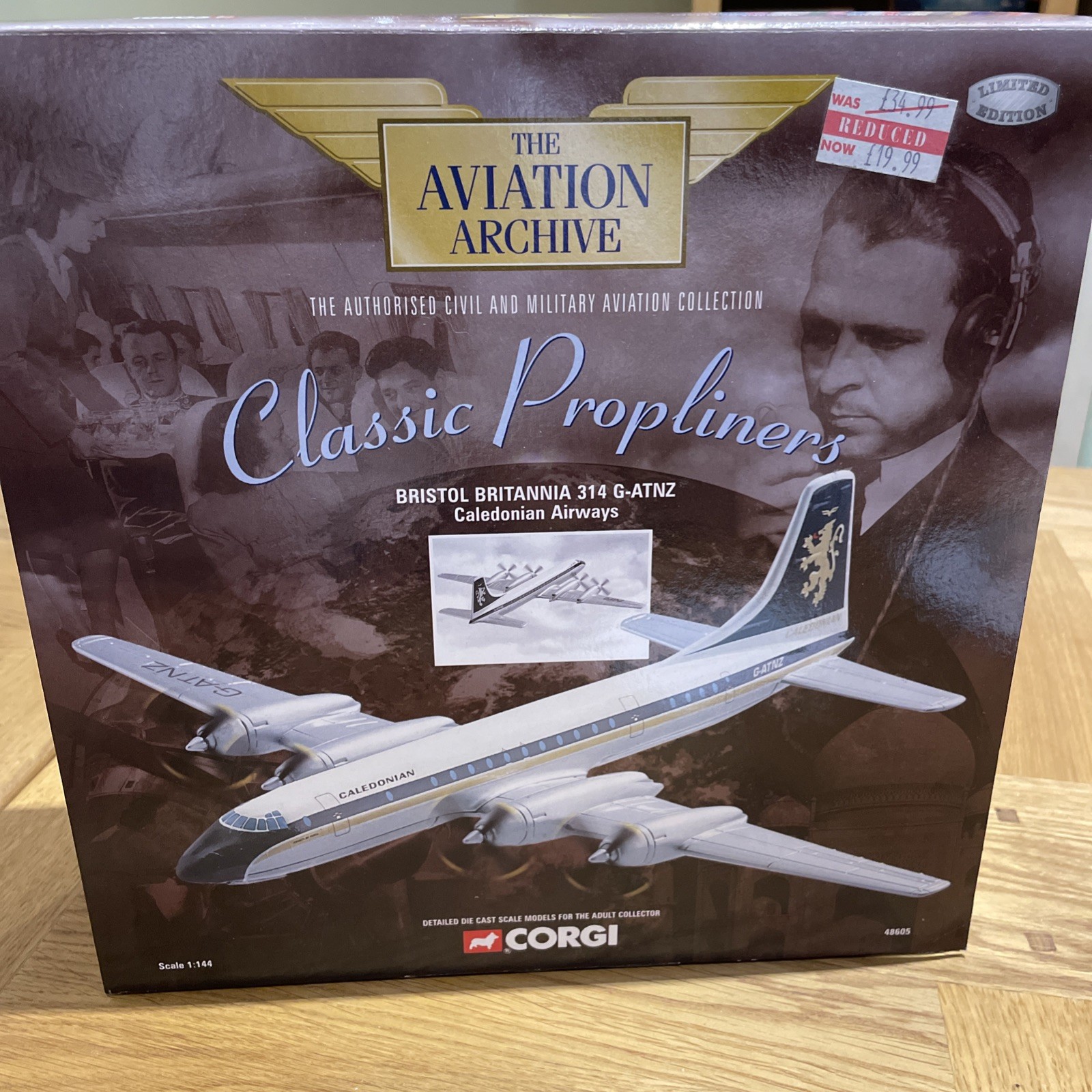 Corgi 48605 Bristol Britannia 314 G-ATNZ Caledonian Airways 1:144 Diecast Boxed.