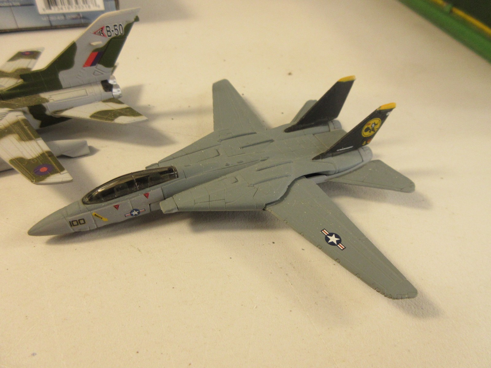 Pair Modern Postage stamp Jets no stands near mint about 1:100 scale