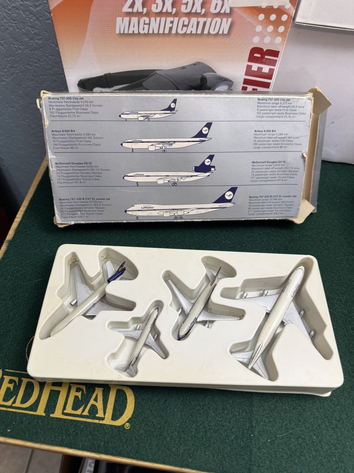 Lufthansa DC10 B737 A310 B747 1:600 Scaled Model Aircraft #910/1 4 Plane Set