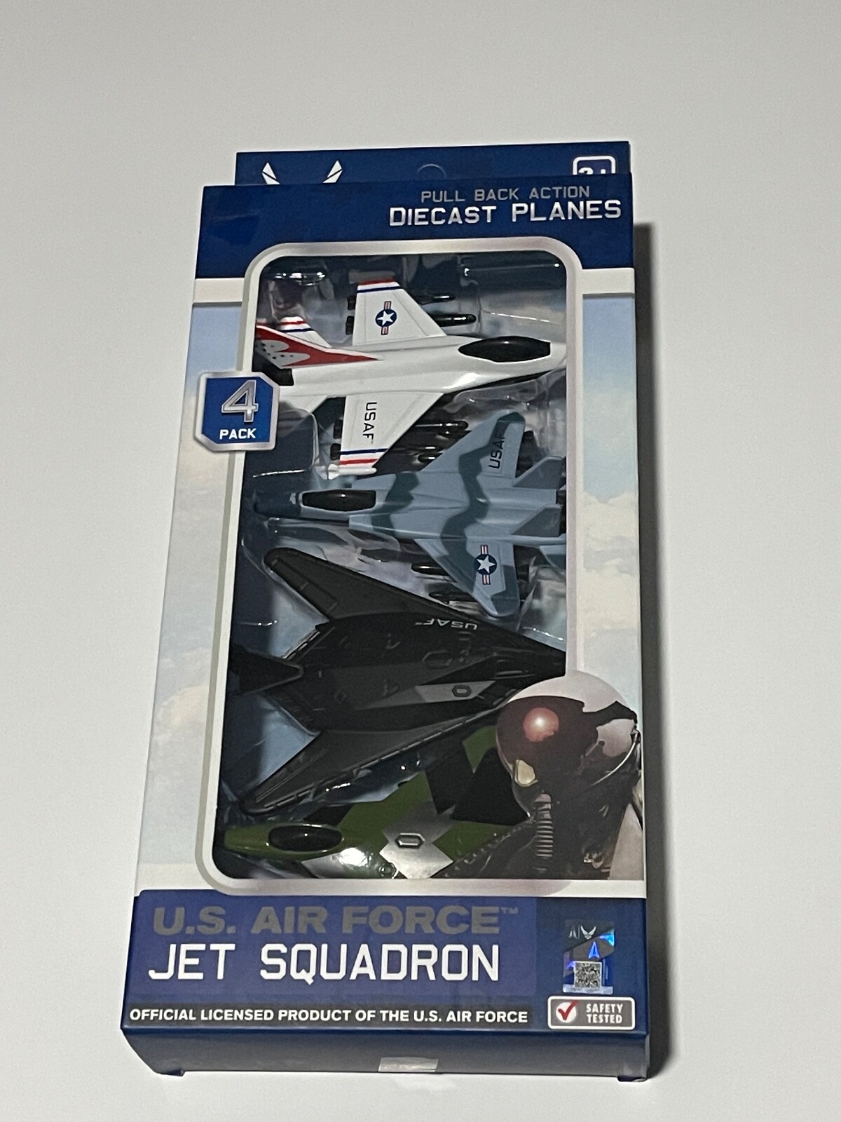 Official US Air Force Jet Squadron Diecast Jets SET OF 4 (2022) SIZE 4″ EA