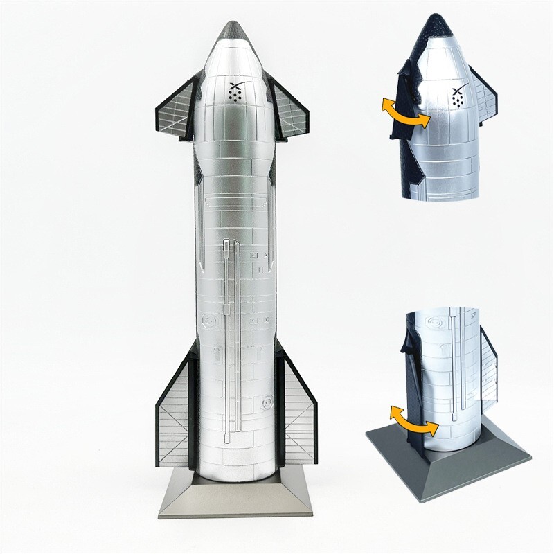 1:200 Alloy Diecast Spacecraft Model SpaceX Starship Aerospace Rocket Collection